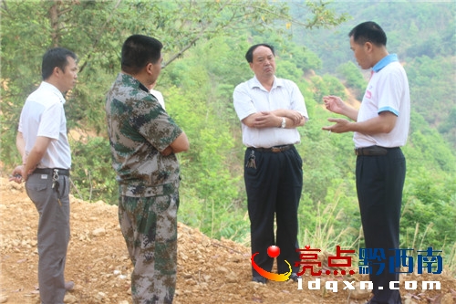 政協(xié)主席黃底康、副主席張志富、交通運輸局黨組書記、局長羅啟云等現(xiàn)場查看墳?zāi)拱徇w點完成情況.jpg